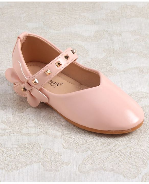 Cute Walk by Babyhug Ballerina with Velcro Closure & Bow Applique - Pink