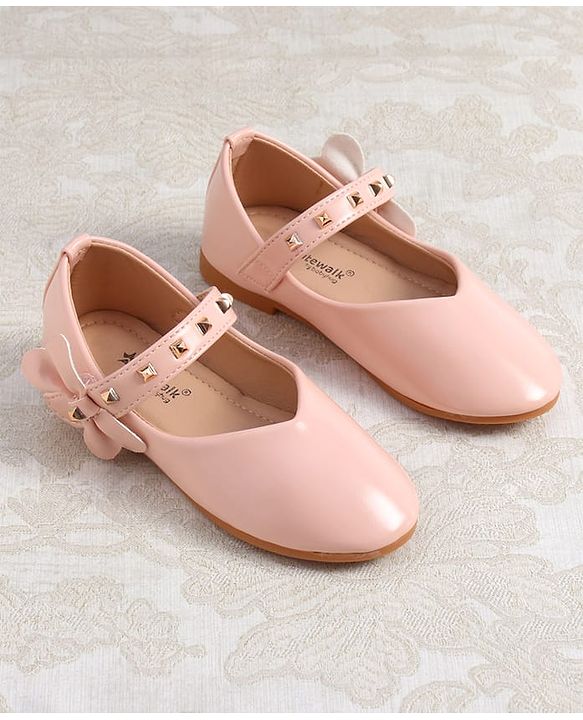 Cute Walk by Babyhug Ballerina with Velcro Closure & Bow Applique - Pink