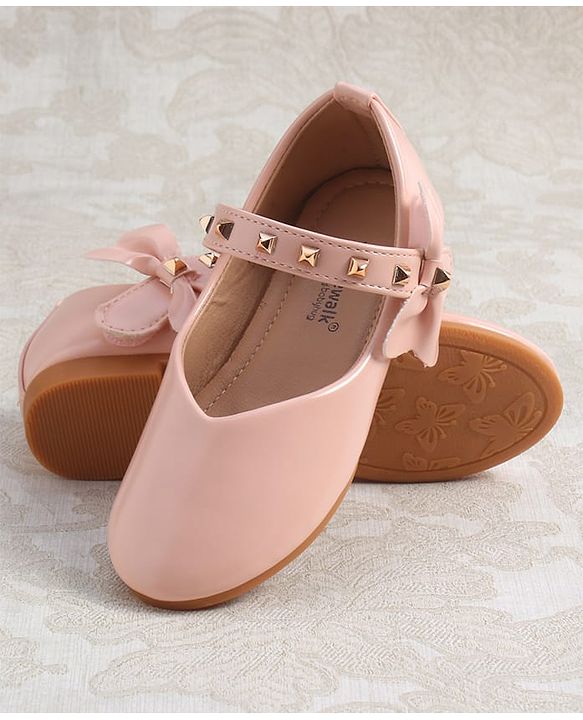 Cute Walk by Babyhug Ballerina with Velcro Closure & Bow Applique - Pink