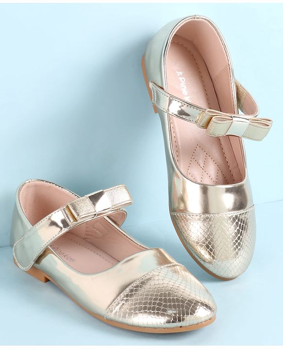 Pine Kids Ballerina with Velcro Closure - Golden