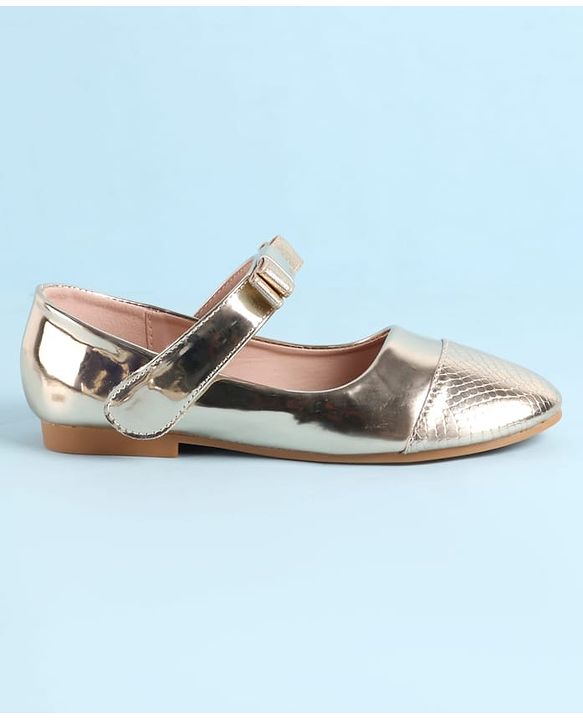 Pine Kids Ballerina with Velcro Closure - Golden