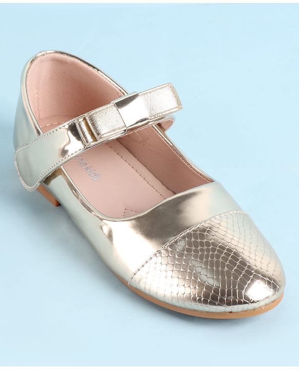 Pine Kids Ballerina with Velcro Closure - Golden