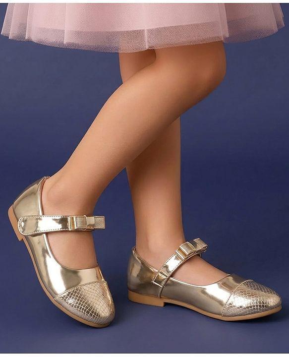 Pine Kids Ballerina with Velcro Closure - Golden