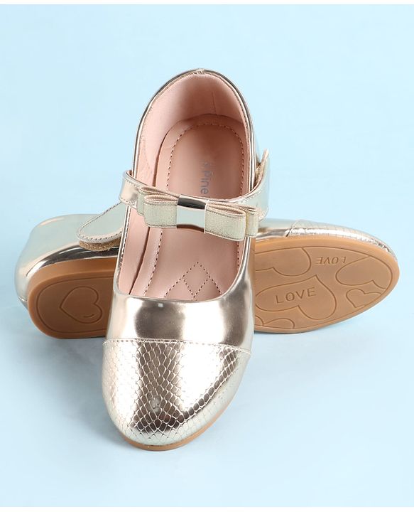 Pine Kids Ballerina with Velcro Closure - Golden