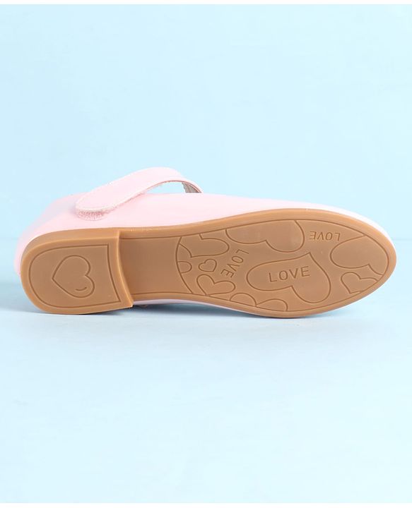 Pine Kids Ballerina with Velcro Closure & Applique - Pink