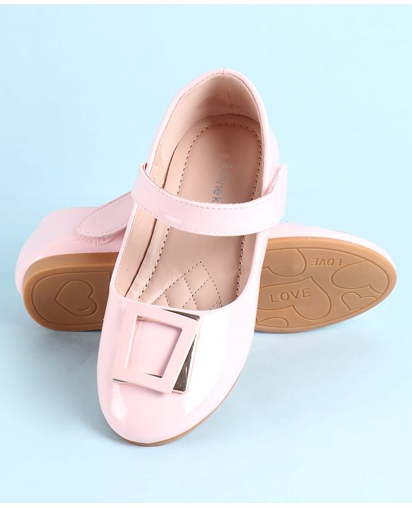 Pine Kids Ballerina with Velcro Closure & Applique - Pink