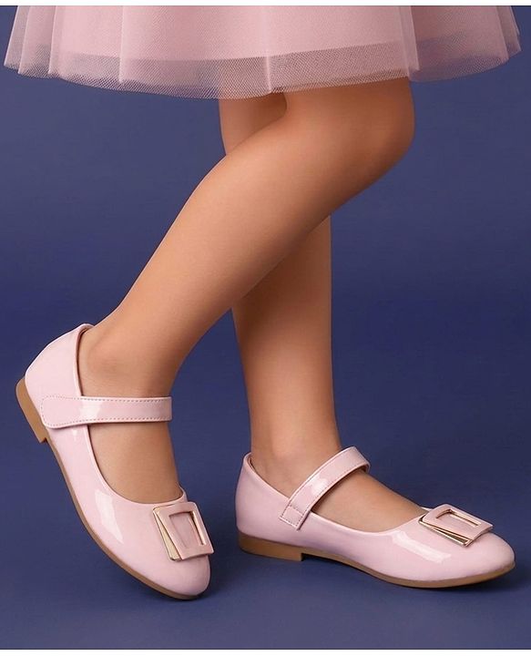 Pine Kids Ballerina with Velcro Closure & Applique - Pink