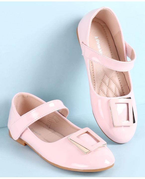 Pine Kids Ballerina with Velcro Closure & Applique - Pink