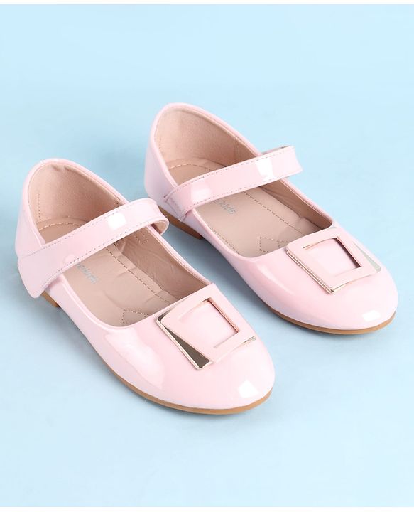 Pine Kids Ballerina with Velcro Closure & Applique - Pink