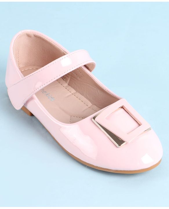 Pine Kids Ballerina with Velcro Closure & Applique - Pink