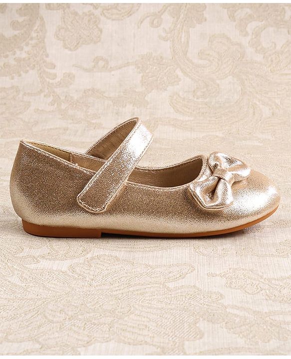 Cute Walk by Babyhug Ballerina with Velcro Closer & Bow Applique - Silver