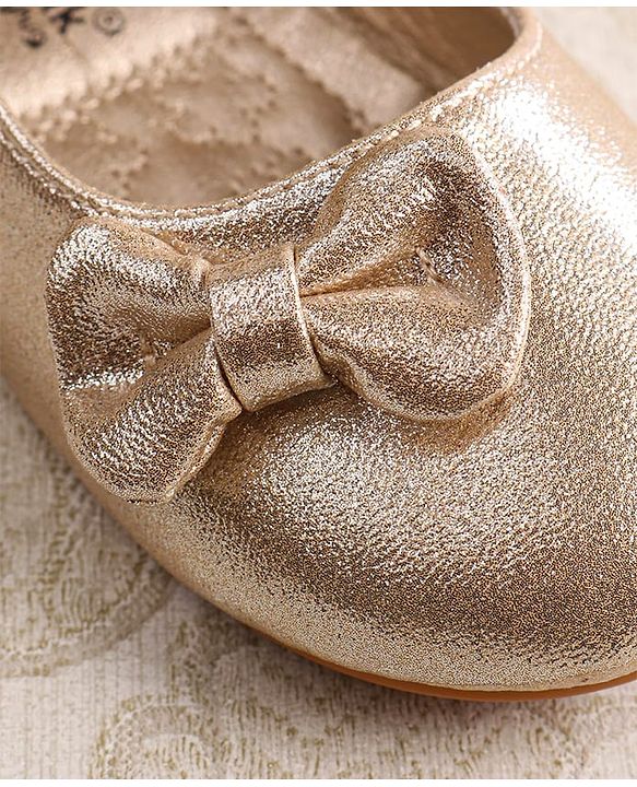 Cute Walk by Babyhug Ballerina with Velcro Closer & Bow Applique - Silver