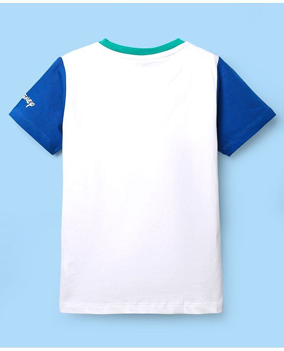 Pine Kids Disney Single Jersey Knit Half Sleeves T-Shirt With Lion King Graphics - White & Blue