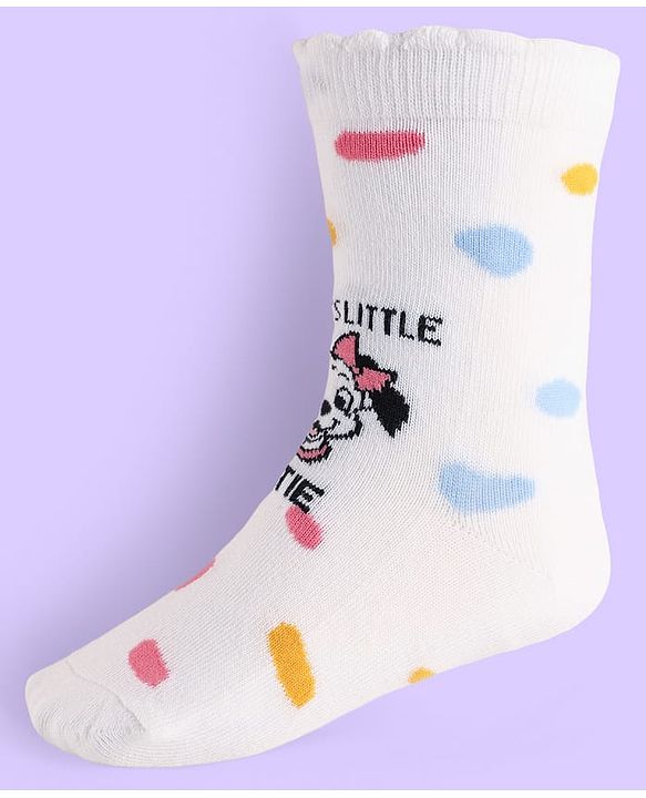 Cute Walk By Babyhug Non Terry Knit Anti Bacterial Socks With Dalmatians Graphics Pack Of 3 - White Light Blue & Light Green