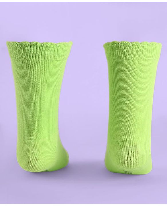 Cute Walk By Babyhug Non Terry Knit Anti Bacterial Socks With Dalmatians Graphics Pack Of 3 - White Light Blue & Light Green
