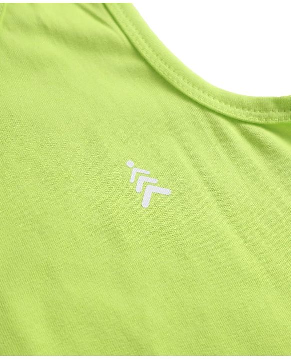 Pine Kids Cotton Lycra Knit Sleeveless Vests with Stripes & Logo Print Pack of 3 (Colour May Vary)