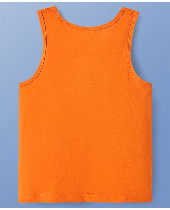 Pine Kids Cotton Lycra Knit Sleeveless Sando Vests With Football Print Pack of 3 (Color May Vary)