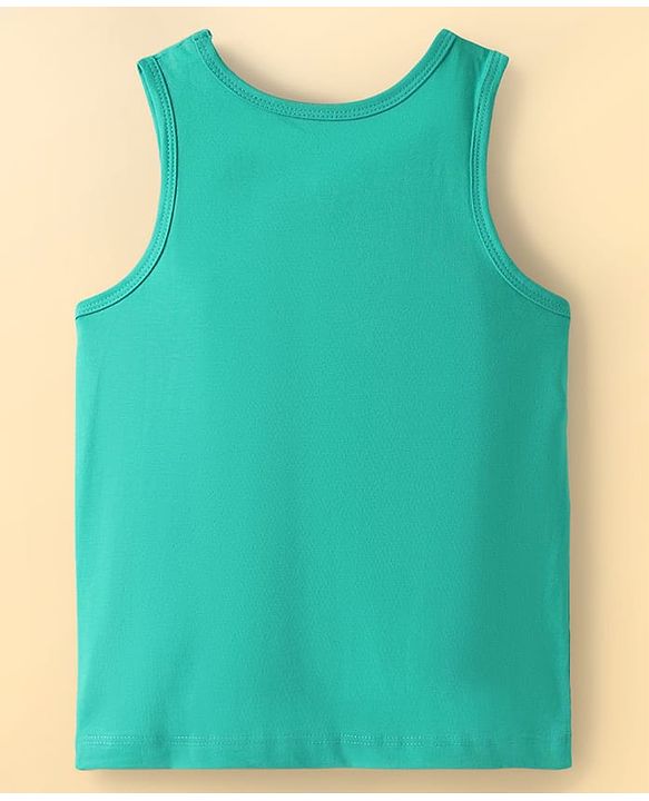 Pine Kids Cotton Lycra Knit Sleeveless Vests With Stripes & Tree Print Pack Of 3 (Colour May Vary)