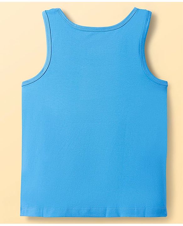 Pine Kids Cotton Lycra Knit Sleeveless  Vests With Aeroplane Print Pack of 3 (Color May Vary)