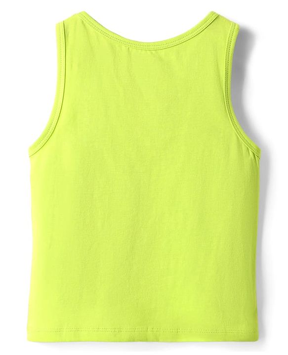 Pine Kids Cotton Lycra Knit Sleeveless Solid Colour Vests Pack Of 3 (Colour May Vary)