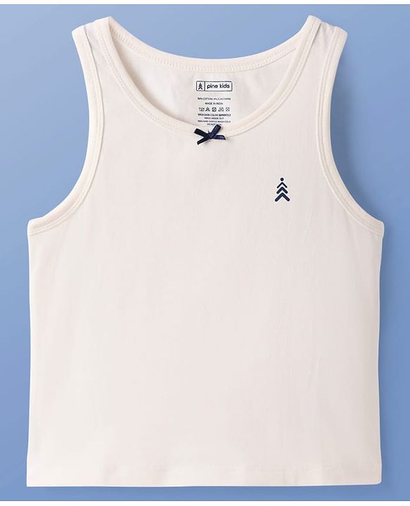Pine Kids Cotton Lycra Knit sleeveless Solid Colour Vests Pack Of 3 (Colour May Vary)