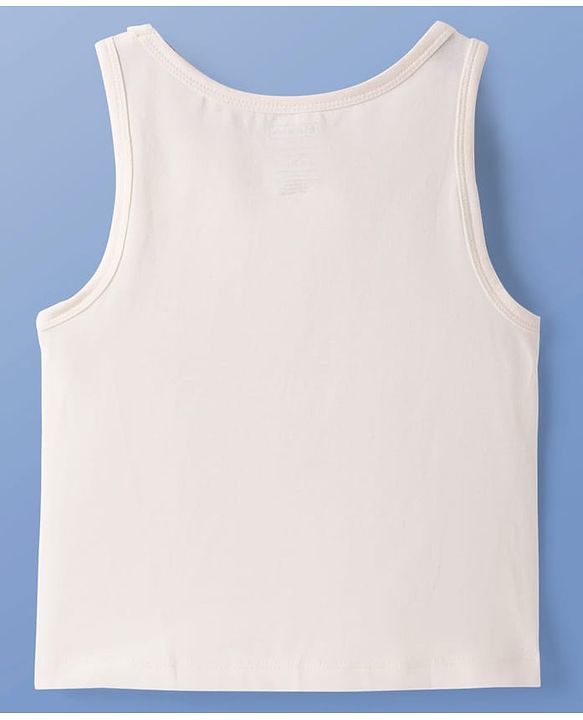 Pine Kids Cotton Lycra Knit sleeveless Solid Colour Vests Pack Of 3 (Colour May Vary)