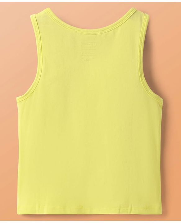 Pine Kids Cotton Lycra Knit Sleeveless Solid Colour Vests Pack Of 3 (Colour May Vary)
