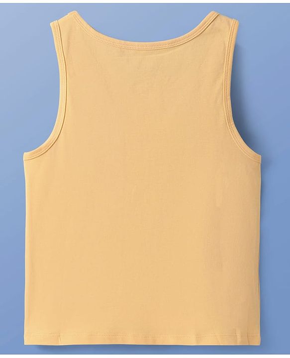 Pine Kids Cotton Lycra Knit Sleeveless Solid Colour Vests Pack Of 3 (Colour May Vary)