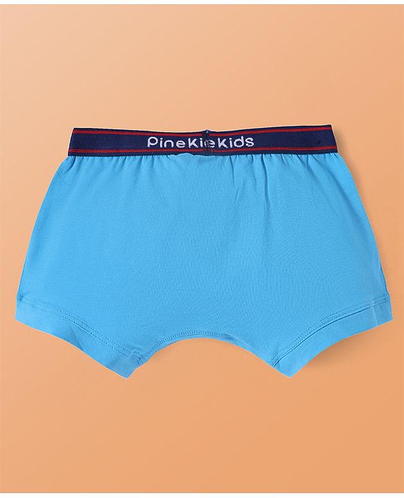 Pine Kids Cotton Elastane Knit Solid Colour Trunks Pack of 3 (Colour May Vary)