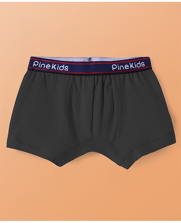Pine Kids Cotton Elastane Knit Solid Colour Trunks Pack of 3 (Colour May Vary)