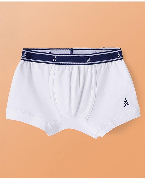 Pine Kids Cotton Elastane Knit Solid Colour Trunks Pack of 3 (Colour May Vary)