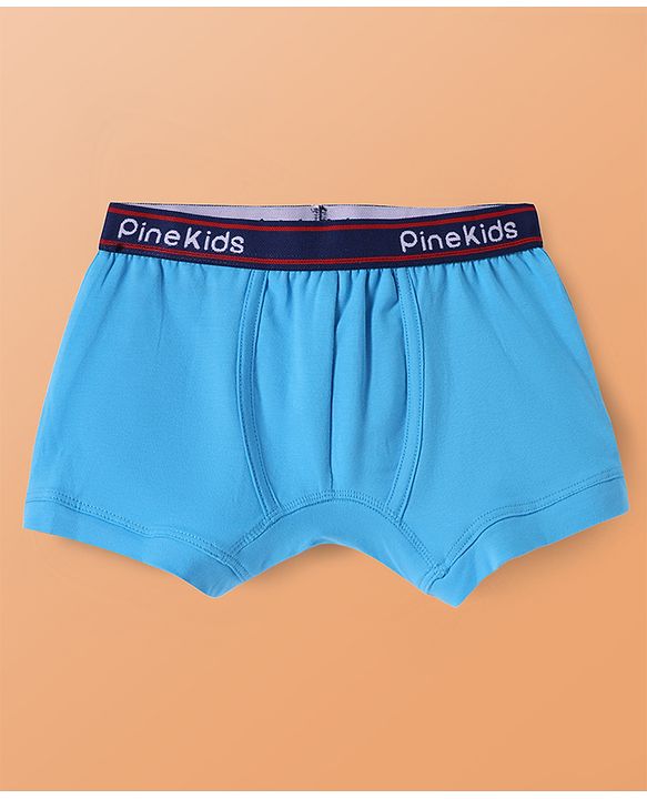 Pine Kids Cotton Elastane Knit Solid Colour Trunks Pack of 3 (Colour May Vary)