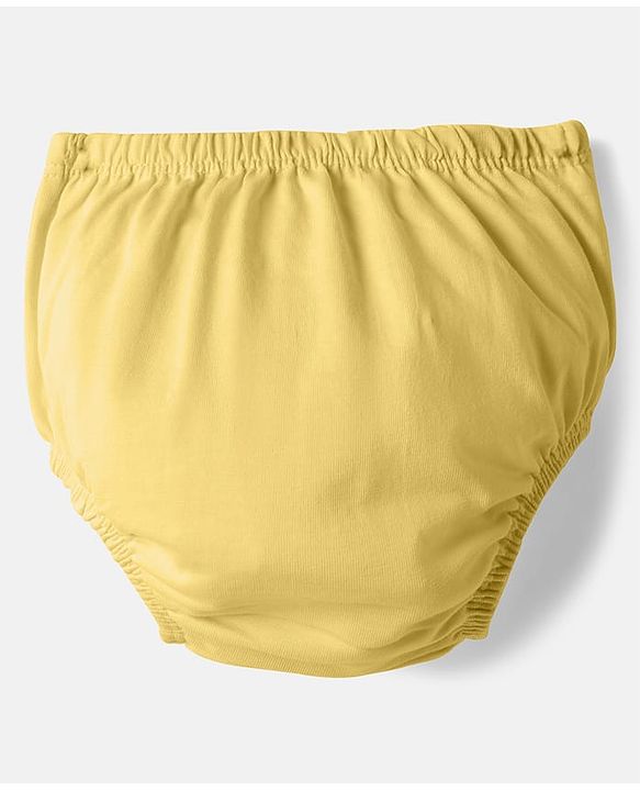 Babyhug Single Jersey Knit Sleeveless Solid Frock With Bloomer - Yellow