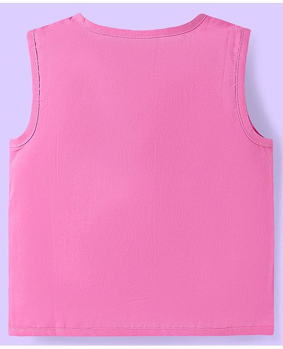 Babyhug 100% Cambric Woven  Sleeveless Front Open Jhabla with Heart & Floral Print  Pack of 3 - Yellow White & Pink