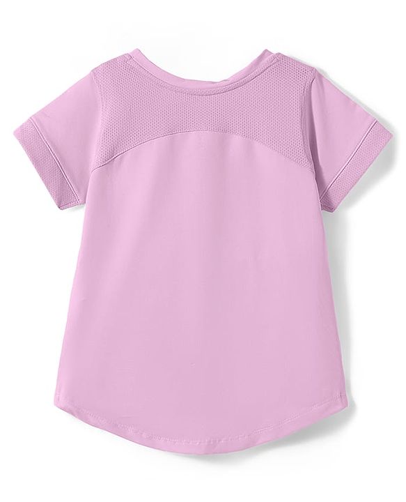 Pine Active Knit Half Sleeves High Stretch Skin Friendly Solid T-Shirt - Lilac
