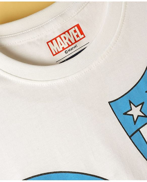 Pine Kids Marvel Single Jersey Knit Half Sleeve T-Shirt with Avengers Graphics Pack of 3 - Light Green Light Blue & White