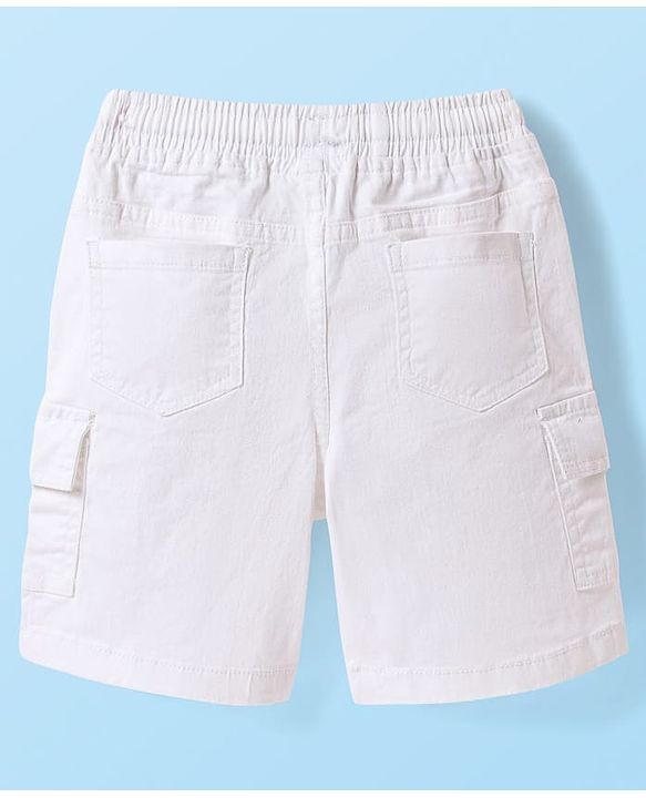 Babyhug Cotton Woven Half Sleeves Shirt & Shorts Set With Floral Print - White