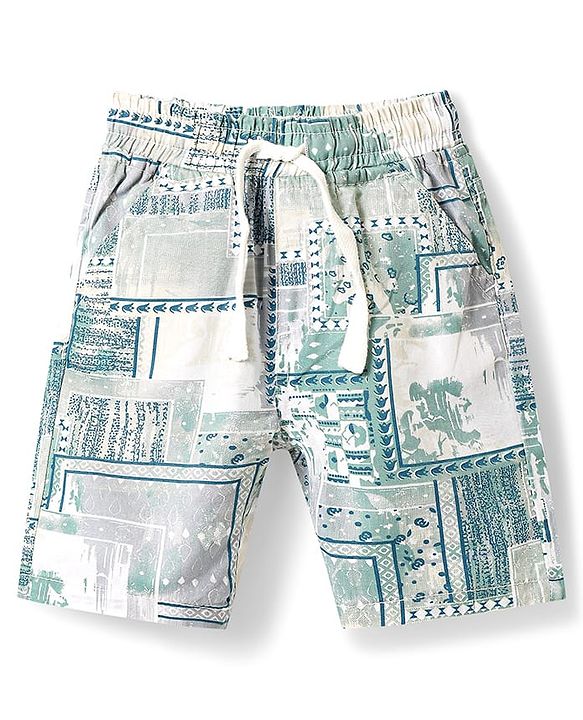 Babyhug Cotton Woven Half Sleeves Printed Shirt & Shorts Co-Ord Set - Multicolor