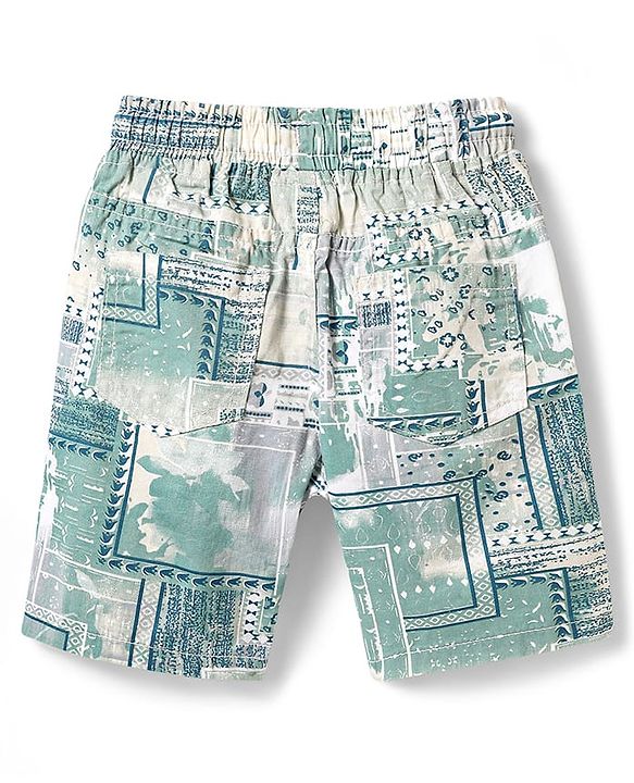 Babyhug Cotton Woven Half Sleeves Printed Shirt & Shorts Co-Ord Set - Multicolor
