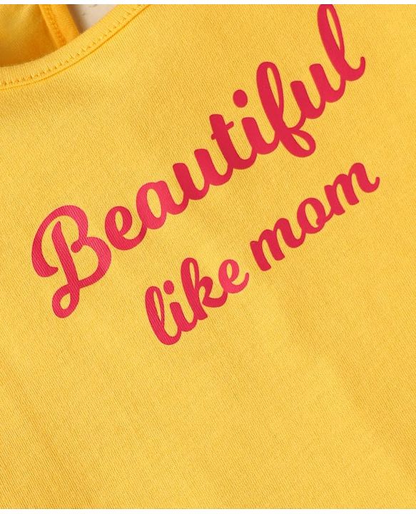 Babyhug Cotton Knit Cap Sleeves T-Shirts with Floral Polka Dots & Text Print Pack of 3 - Yellow Pink & White