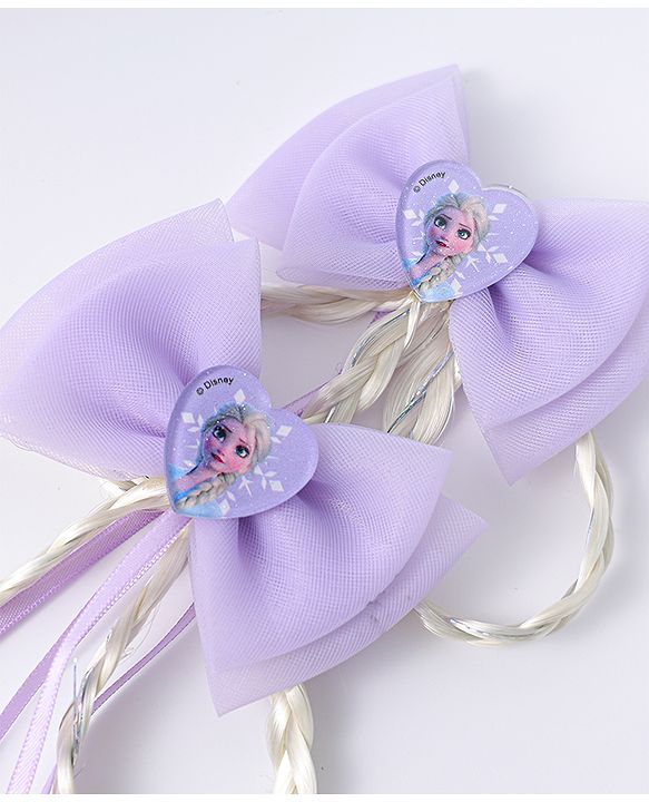 Babyhug Disney Free Size Bow Clips Pack of 2 - Purple