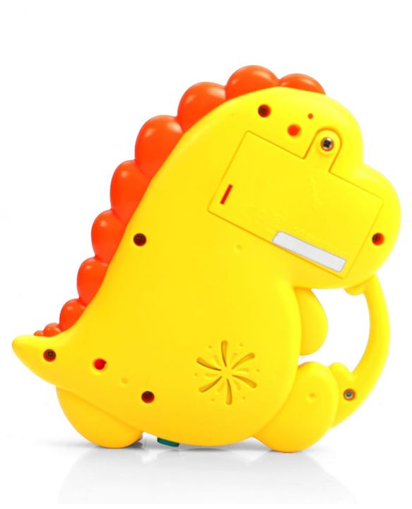 Babyhug Dino Musical Piano with Lights and Animal Sounds- Yellow| Volume Control| Early Learning Toy| Musical Toy with Flashing Lights| Drum & Piano| Gift for Boys & Girls| BIS Certified