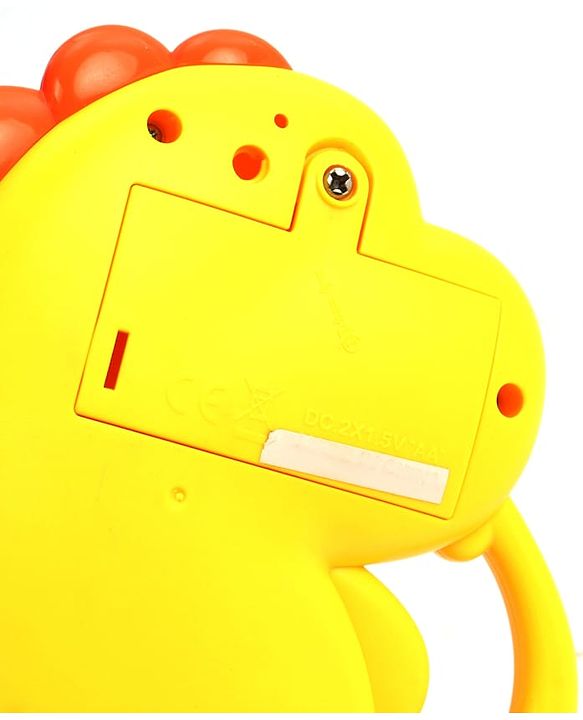 Babyhug Dino Musical Piano with Lights and Animal Sounds- Yellow| Volume Control| Early Learning Toy| Musical Toy with Flashing Lights| Drum & Piano| Gift for Boys & Girls| BIS Certified