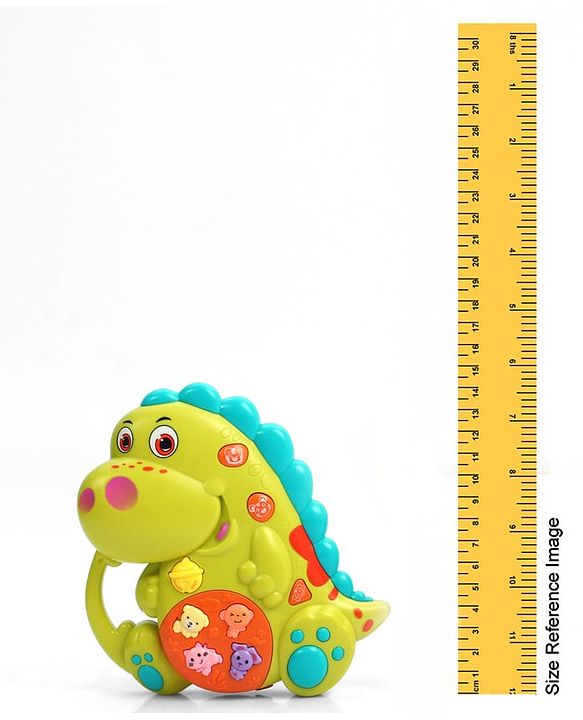 Babyhug Dino Musical Piano with Lights and Animal Sounds- Yellow| Volume Control| Early Learning Toy| Musical Toy with Flashing Lights| Drum & Piano| Gift for Boys & Girls| BIS Certified