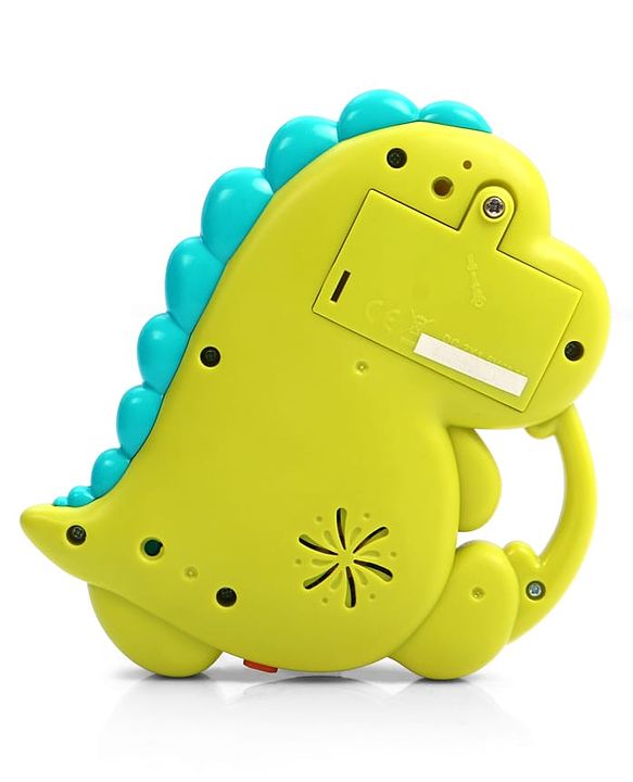 Babyhug Dino Musical Piano with Lights and Animal Sounds- Yellow| Volume Control| Early Learning Toy| Musical Toy with Flashing Lights| Drum & Piano| Gift for Boys & Girls| BIS Certified