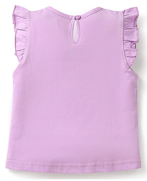 Babyhug Cotton Knit Frill Sleeves T-Shirts with Cup Cake & Heart Print Pack Of 3 - Mauve Yellow & Pink