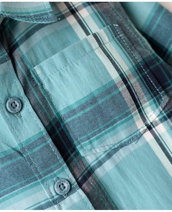 Babyhug Cotton Woven Full Sleeves Checks Shirt & Denim Jeans Set - Turquoise