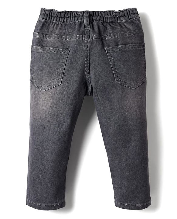 Babyhug Cotton Woven Full Sleeves Shirt & Jeans with Checks - Blue & Grey
