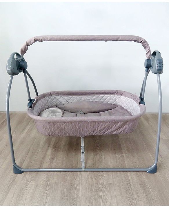 Babyhug Automatic Baby Swing Cradle With Remote Controller - Dark Grey