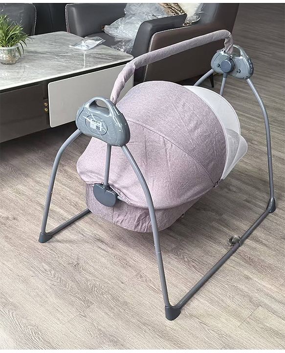 Babyhug Automatic Baby Swing Cradle With Remote Controller - Dark Grey